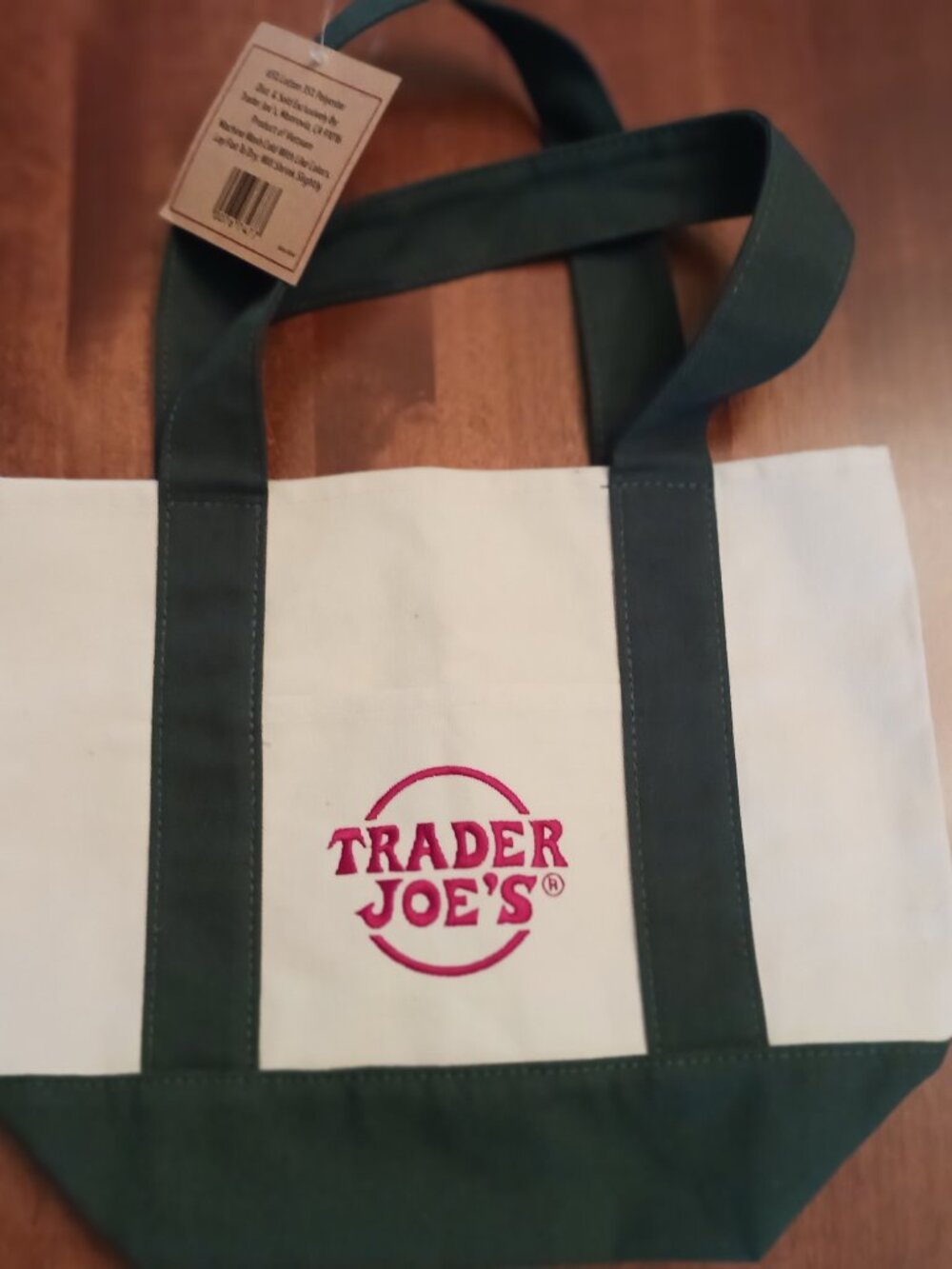 Trader Joe's mini canvas tote